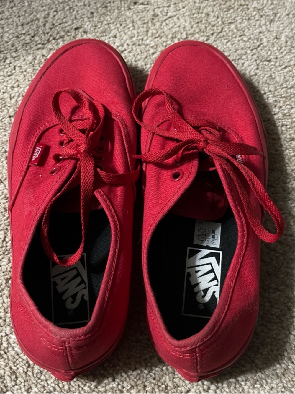 Vans All-Red Classic Canvas Low-Top Sneakers - Picture 4 of 5